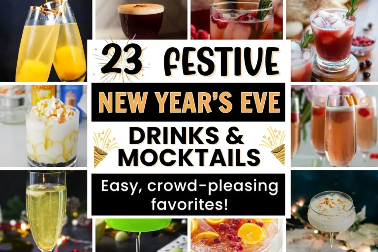 23 Festive New Year’s Eve Drinks & Mocktails (Easy + Sparkling)