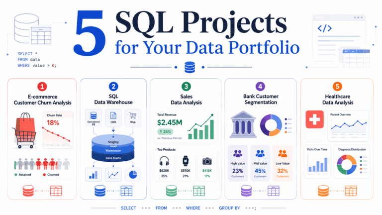5 Real-World SQL Projects to Build Your Data Portfolio