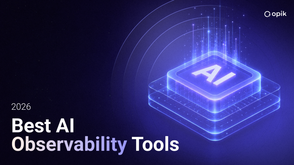 blue and purple AI button to illustrate the best AI observability tools for the year 2026