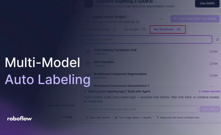 Multi-Model Auto Labeling with Roboflow Workflows