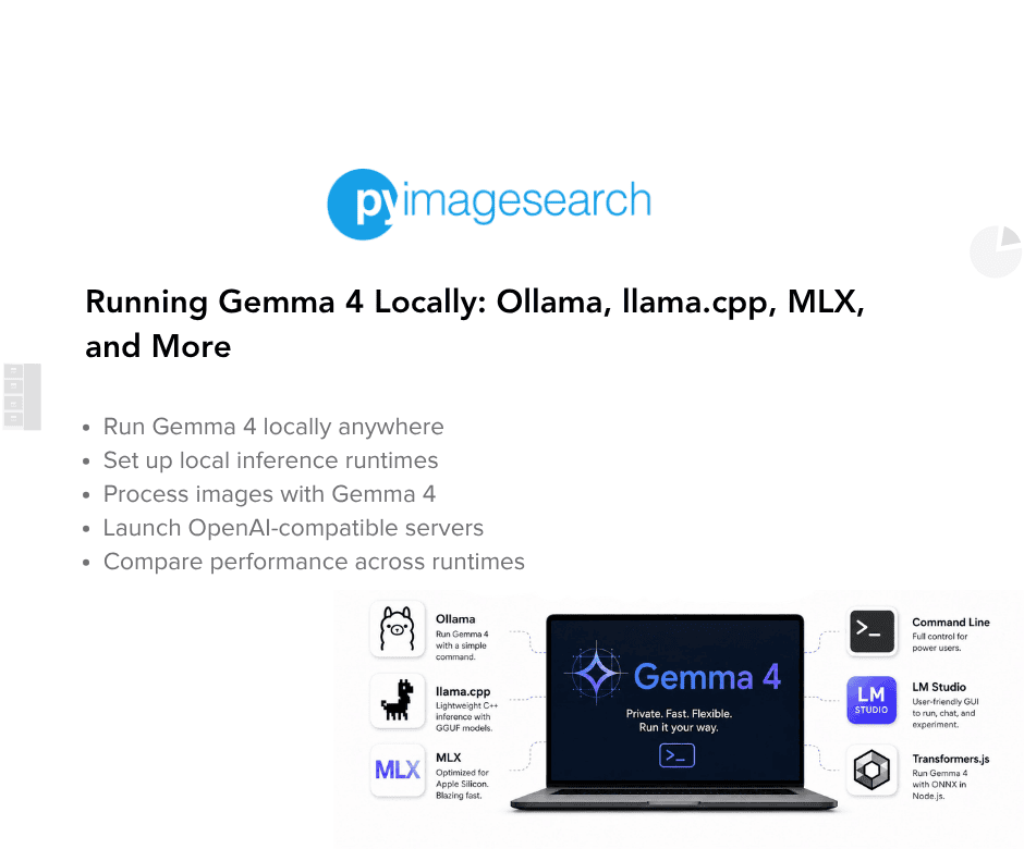 Running Gemma 4 Locally: Ollama, llama.cpp, MLX, and More