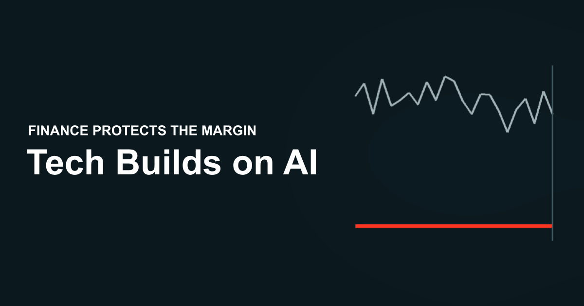Tech builds on AI. Finance protects the margin.